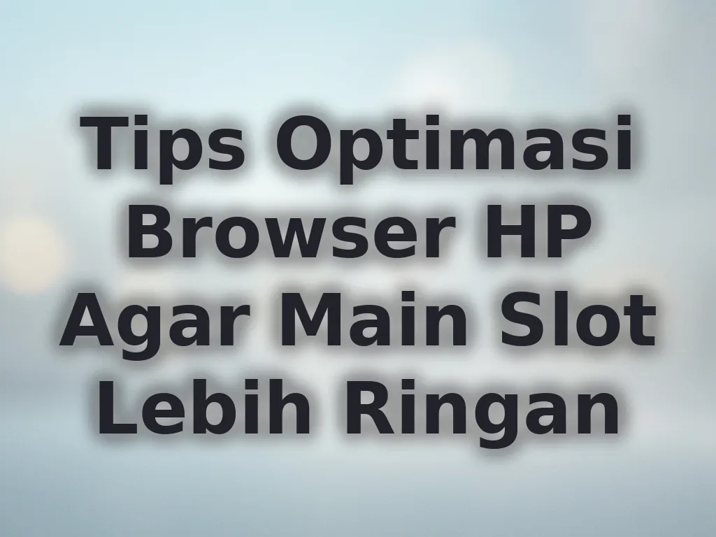 Tips Optimasi Browser HP Agar Main Slot Lebih Ringan